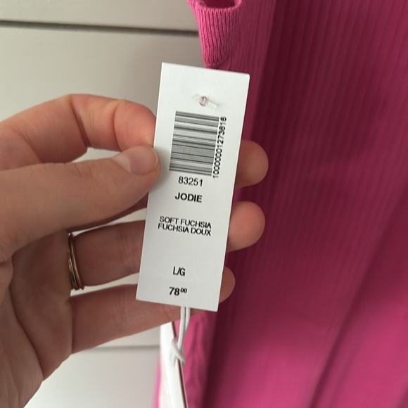 Sunday Best Jodie Ribbed Tank Dress – Soft Fuchsia – Size L – NWT - Picture 6 of 13